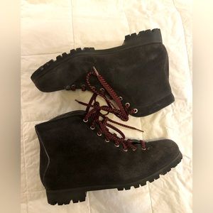 Pivetta for DMC suede hiking boots, gray, EUC